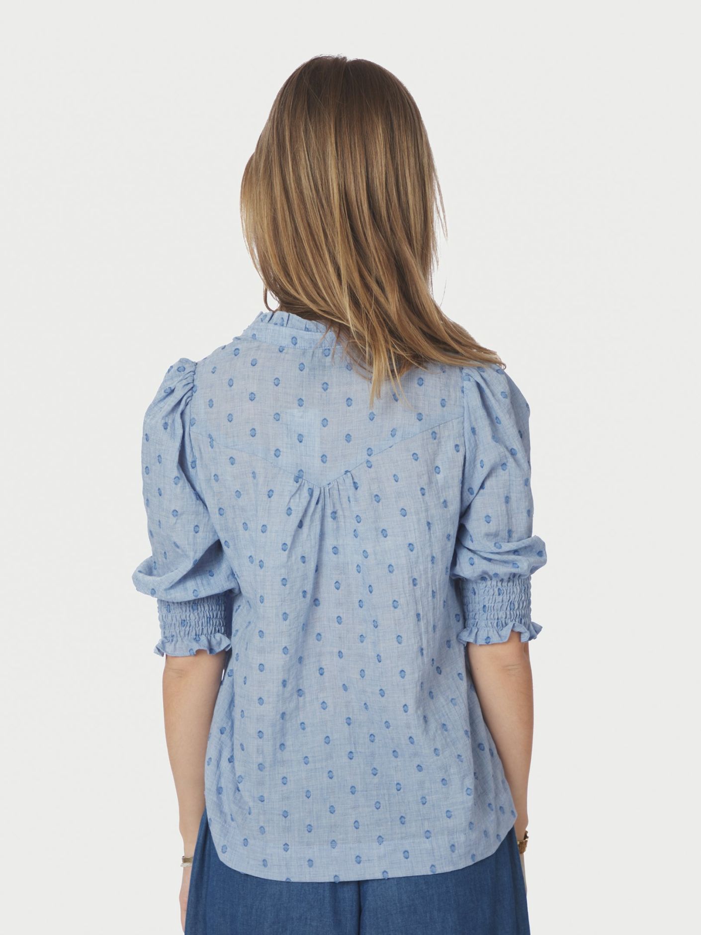 Neo Noir Diana Dobby S Blouse Light Blue - Bilde 3
