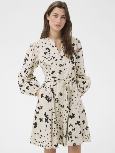 Part Two AviraPW Dress Black Dot Flower