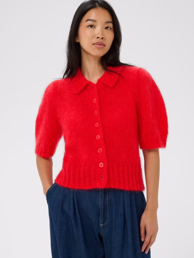 Part Two VernoniPW Cardigan Poppy Red