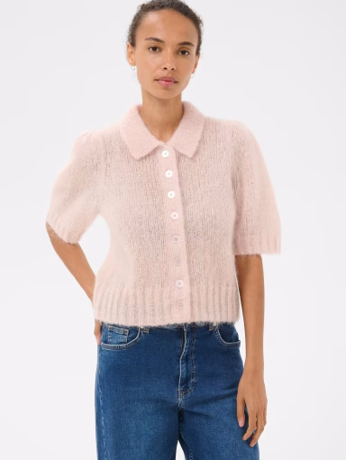 Part Two VernoniPW Cardigan Mauve Chalk