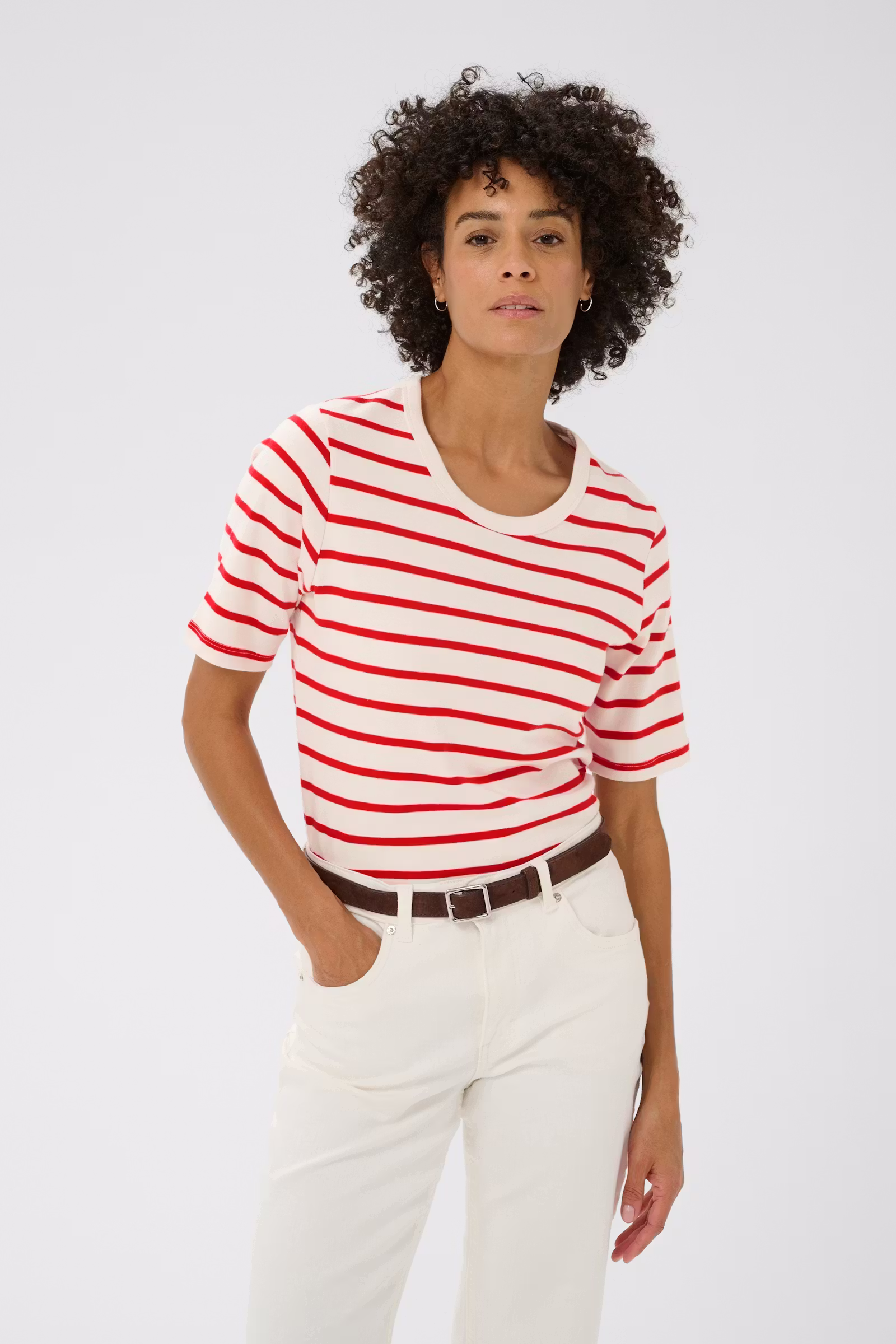 Part Two RatanaPW TShirt Poppy Red Stripe