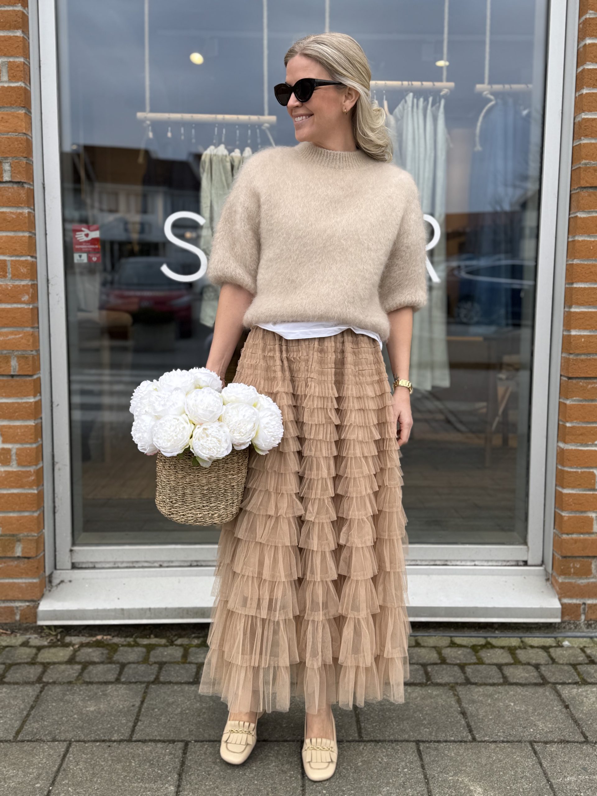 FPWL Mochy Kappeskjørt Beige Onesize