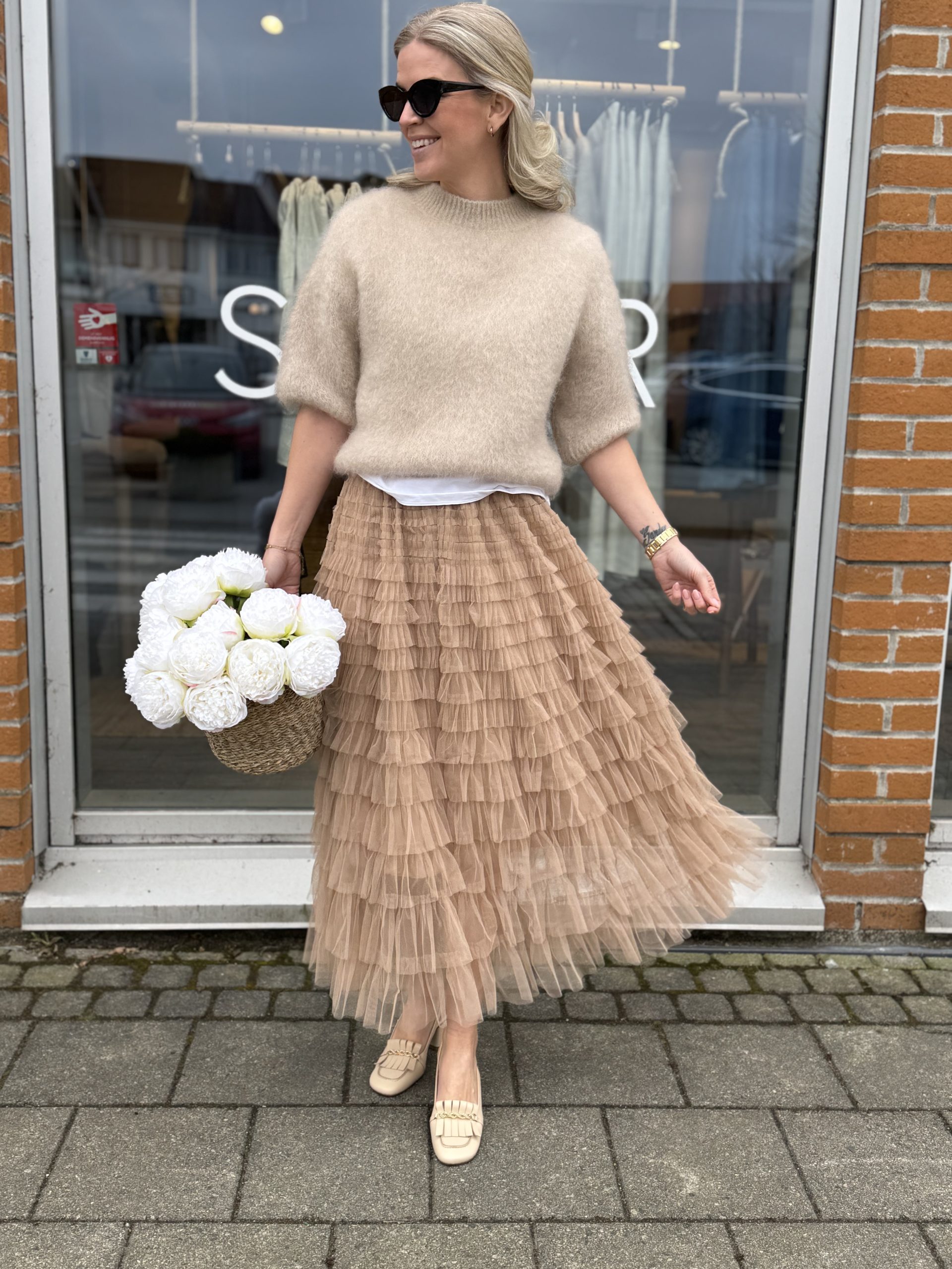 FPWL Mochy Kappeskjørt Beige Onesize - Bilde 2