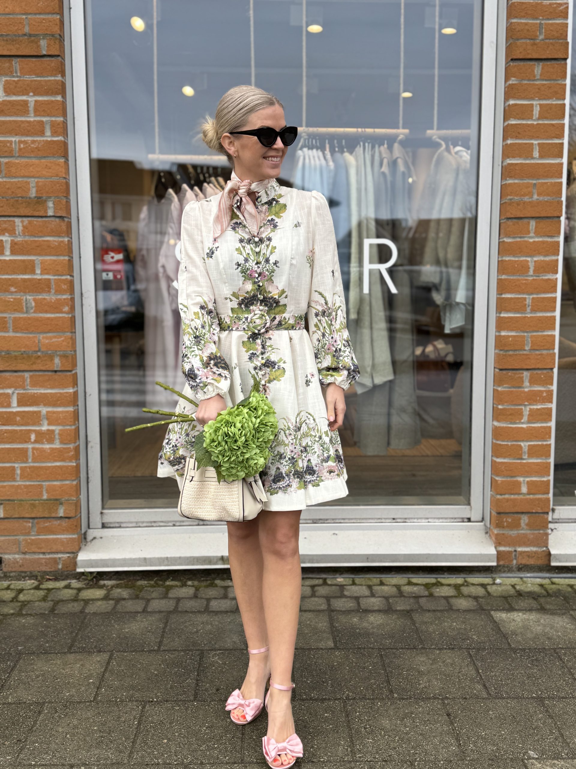 From Paris With Love Dress 5009 Creme/Green - Bilde 3