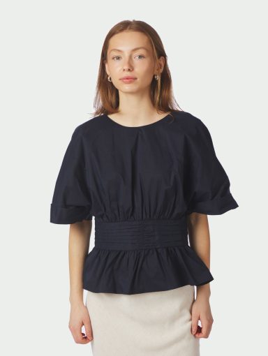 Neo Noir Annegret Poplin Blouse navy