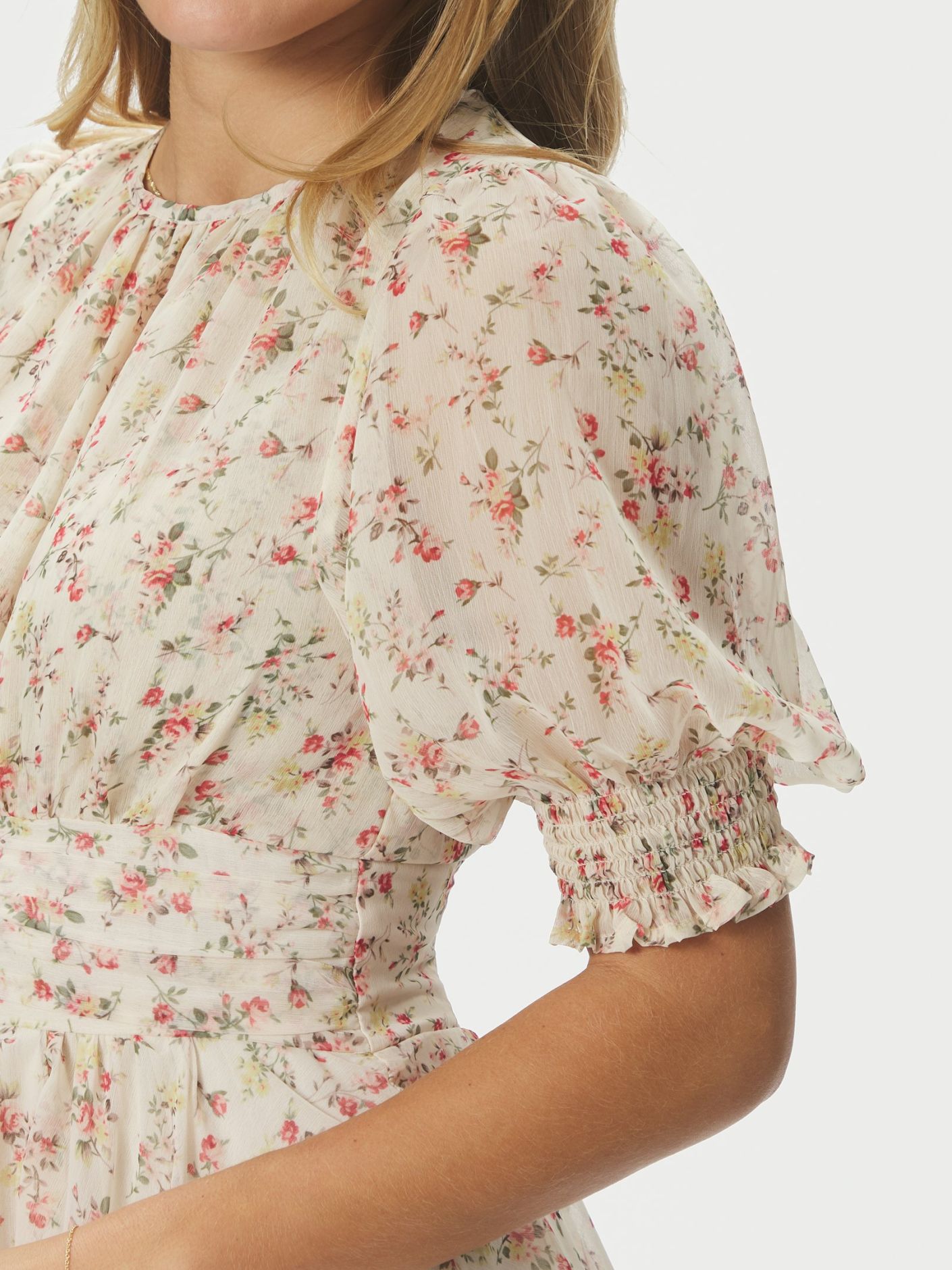 Neo Noir Sable Meadow Printed Dress Creme - Bilde 3