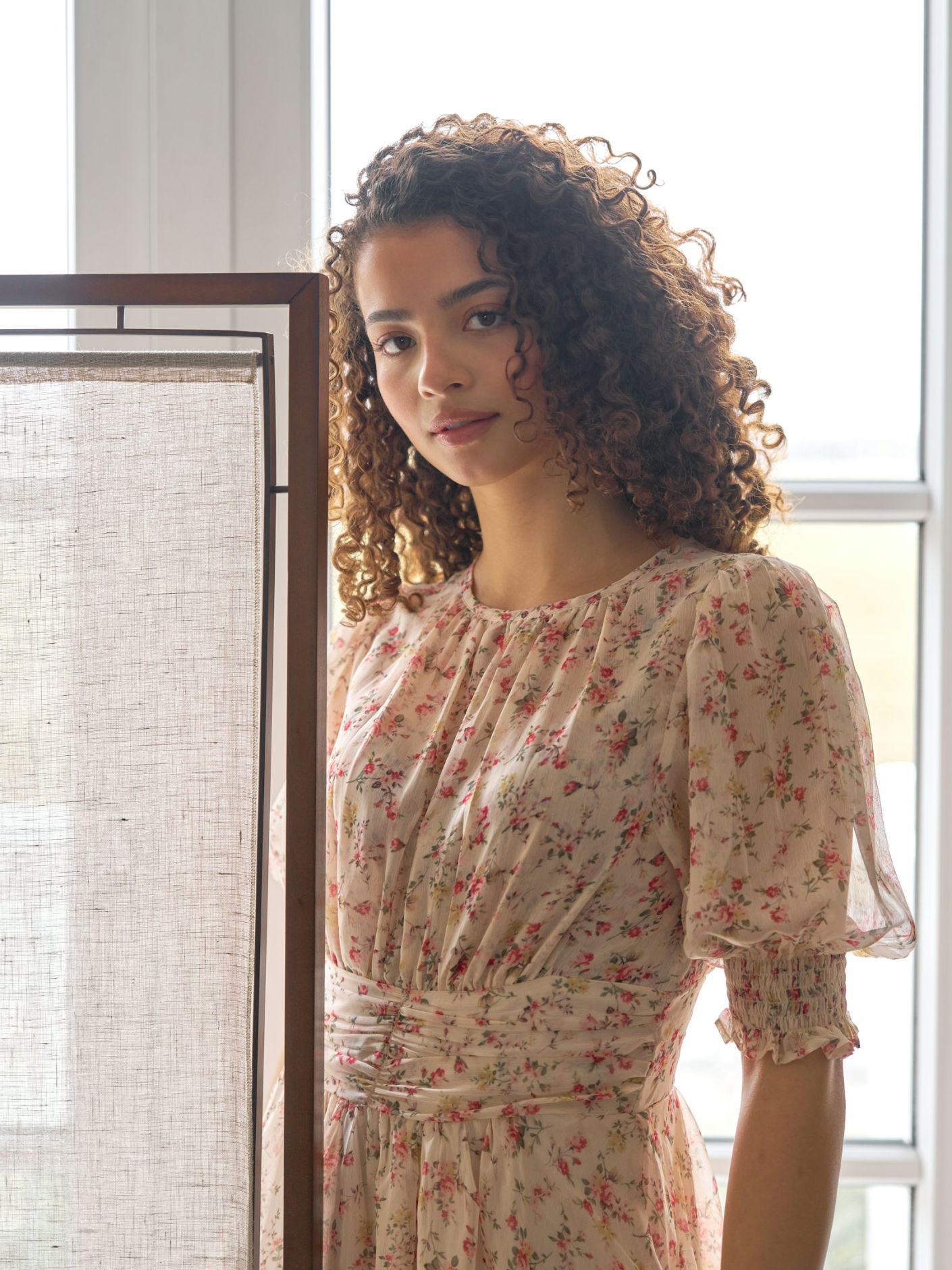 Neo Noir Sable Meadow Printed Dress Creme - Bilde 4