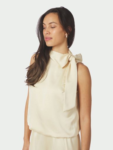 Neo Noir Veda Heavy Sateen Top Light Yellow