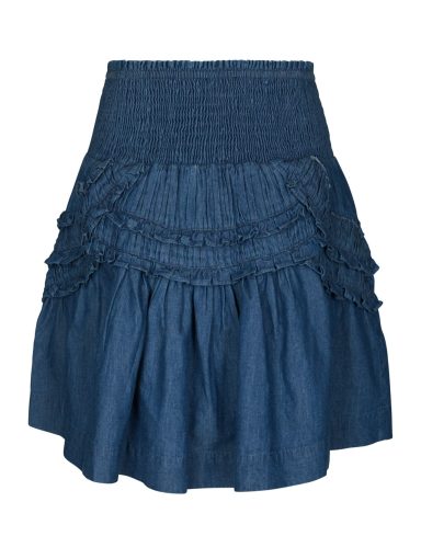 Neo Noir Maliah Denim Skirt Blue