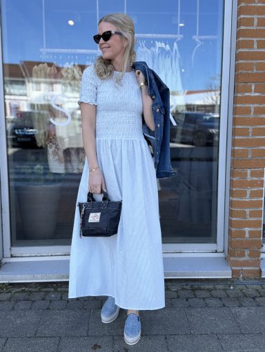 Selected Femme Hannah Ankle Dress  Cashmere Blue Stripes