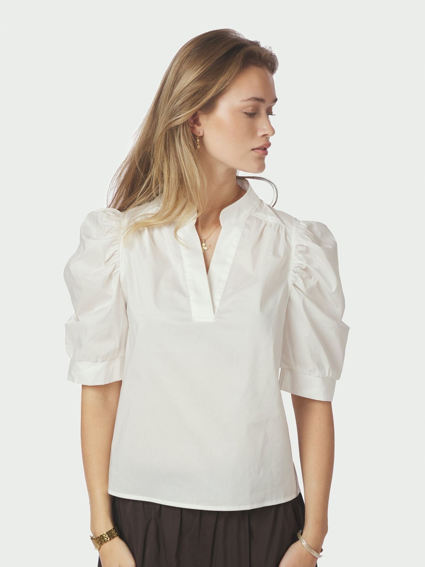 Neo Noir Roella Poplin Blouse White