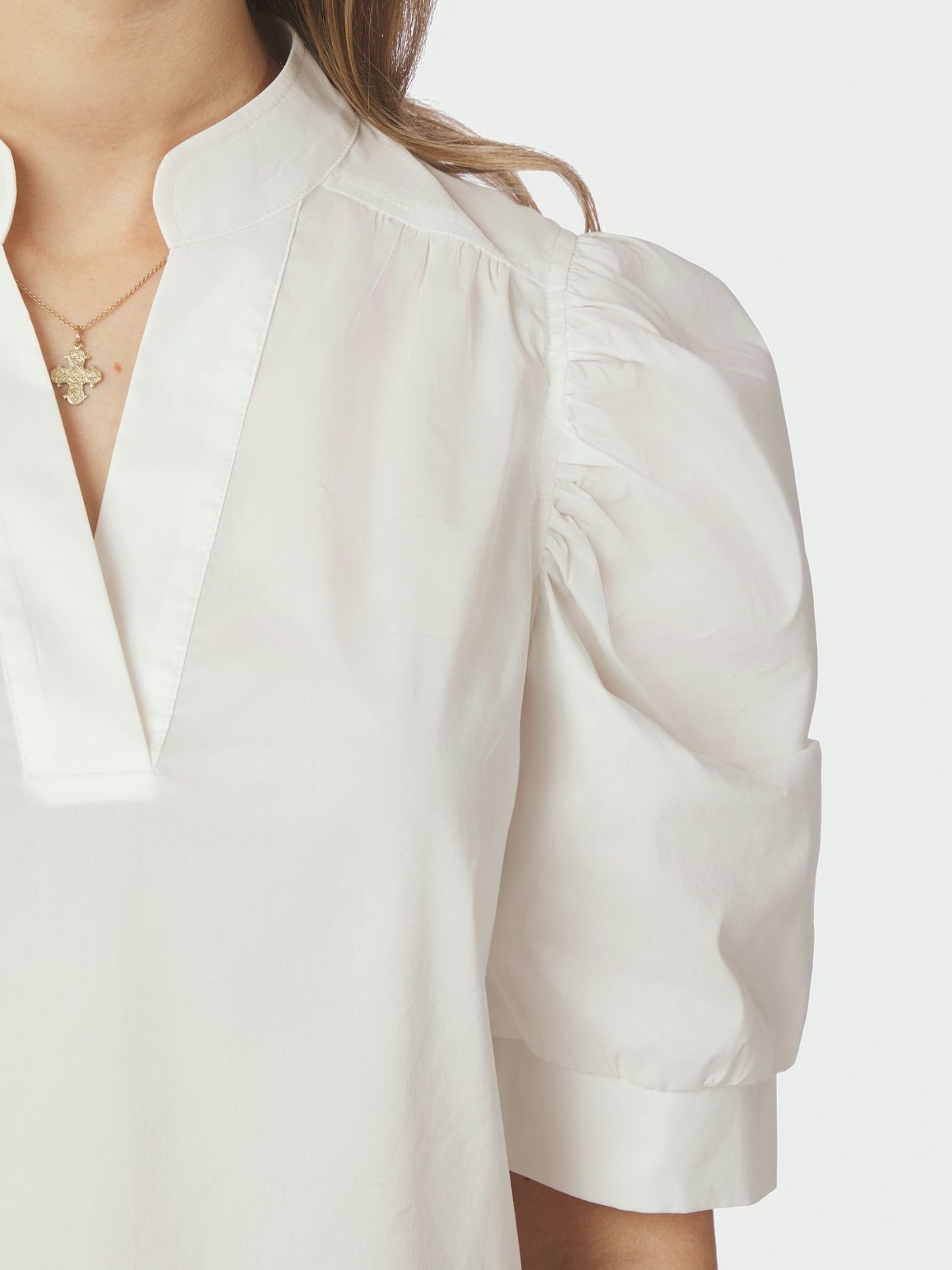 Neo Noir Roella Poplin Blouse White - Bilde 3