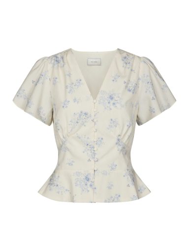 Neo Noir Jasmin Delicate Flower Blouse Creme