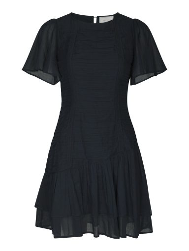 Neo Noir Circle S Voile Dress Navy