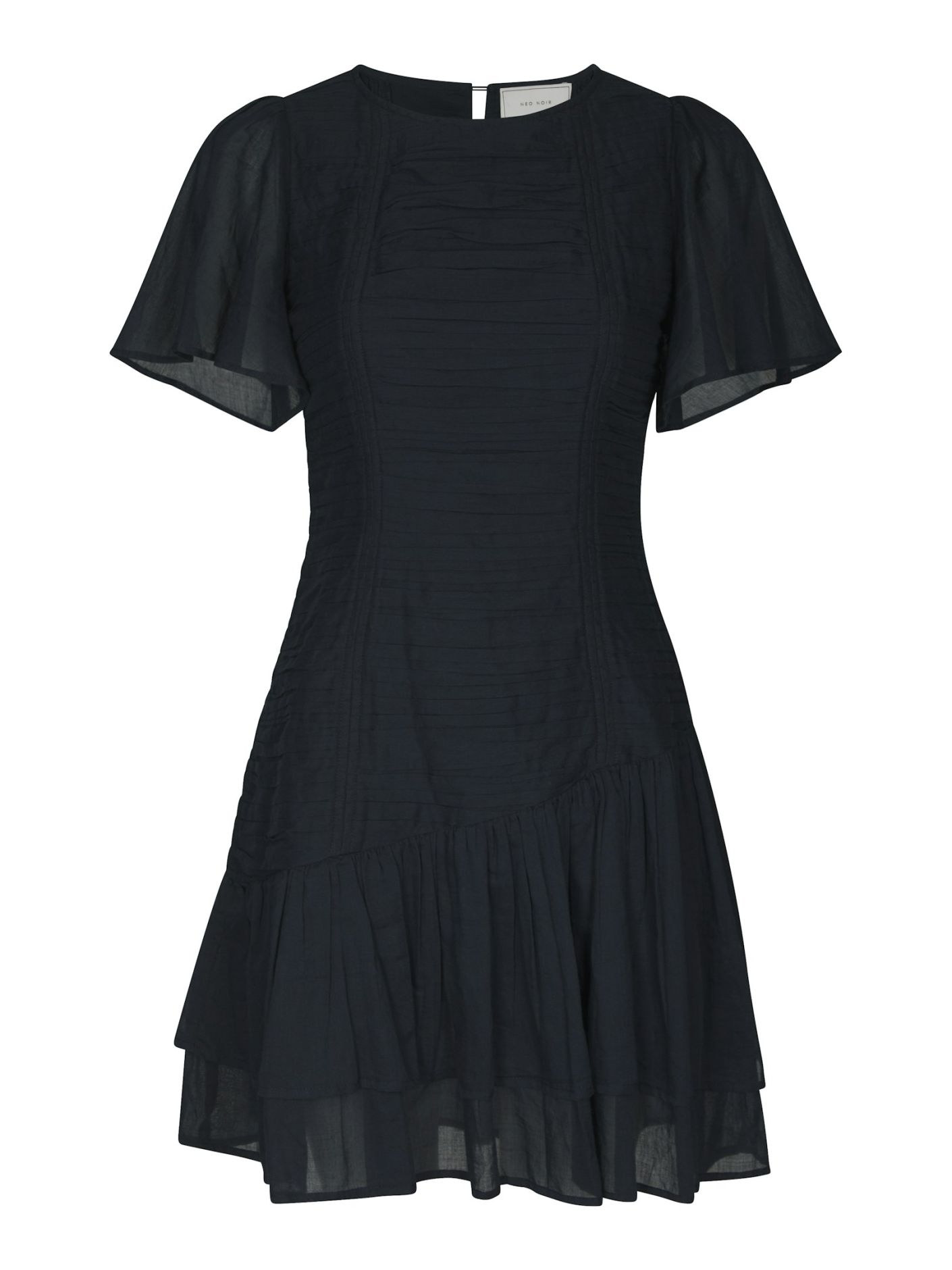 Neo Noir Circle S Voile Dress Navy