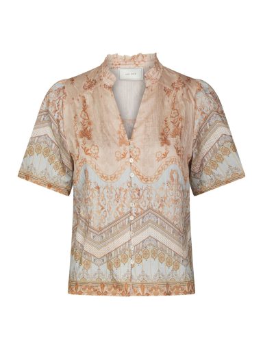 Neo Noir Torana Flower Border Blouse