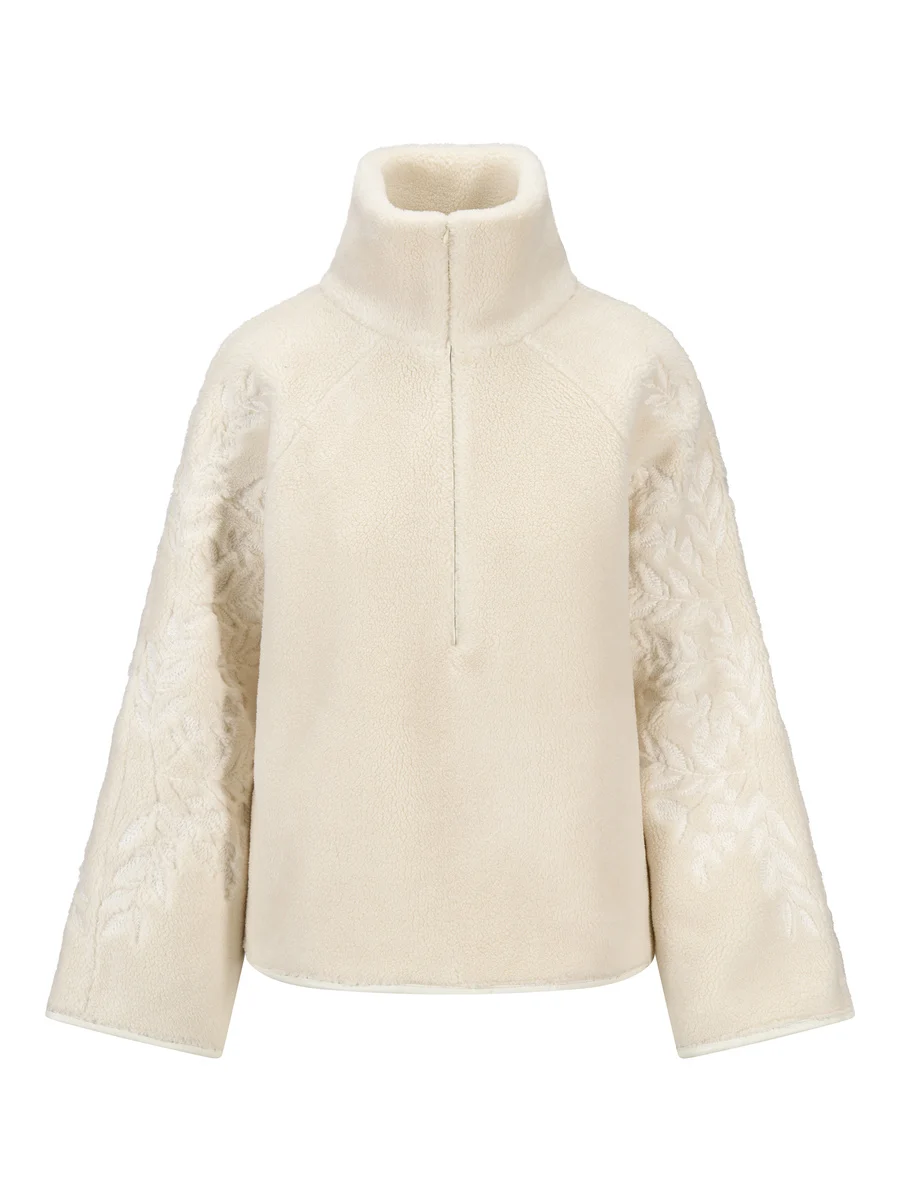 Ella & il Enya Fleece Half Zip Cream - Bilde 4
