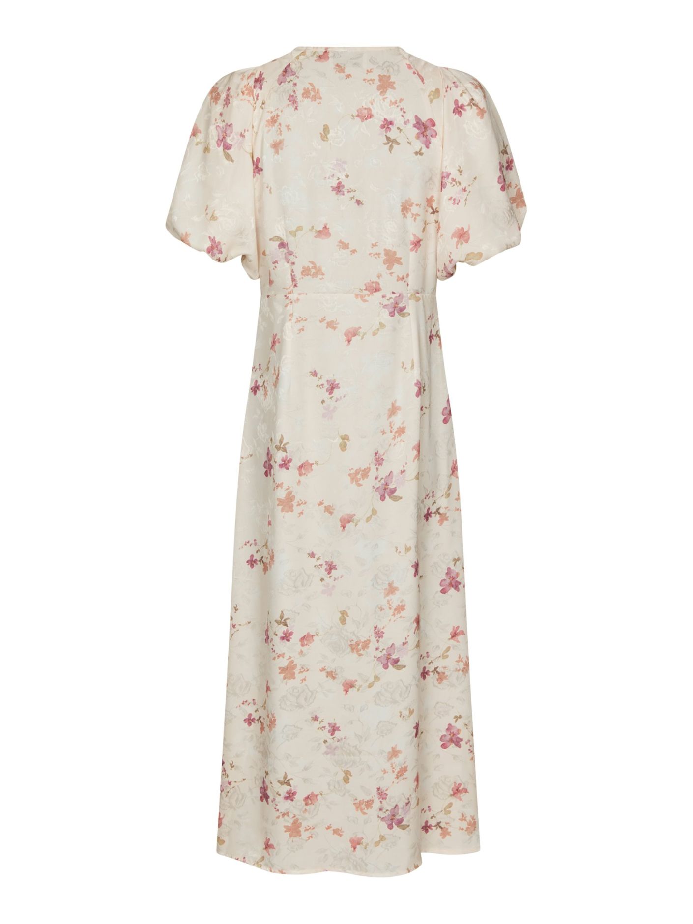 Neo Noir Illana Sateen Print Dress - Creme - Bilde 4