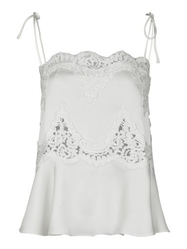 Neo Noir Kaela Heavy Sateen Lace Top Pearl