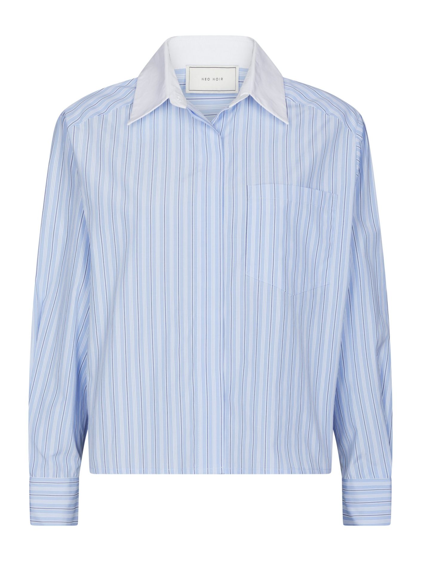 Neo Noir Delfia Stripe Shirt Light Blue Stripe - Bilde 2