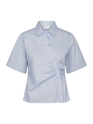 Neo Noir Hazell Stripe Shirt Light Blue