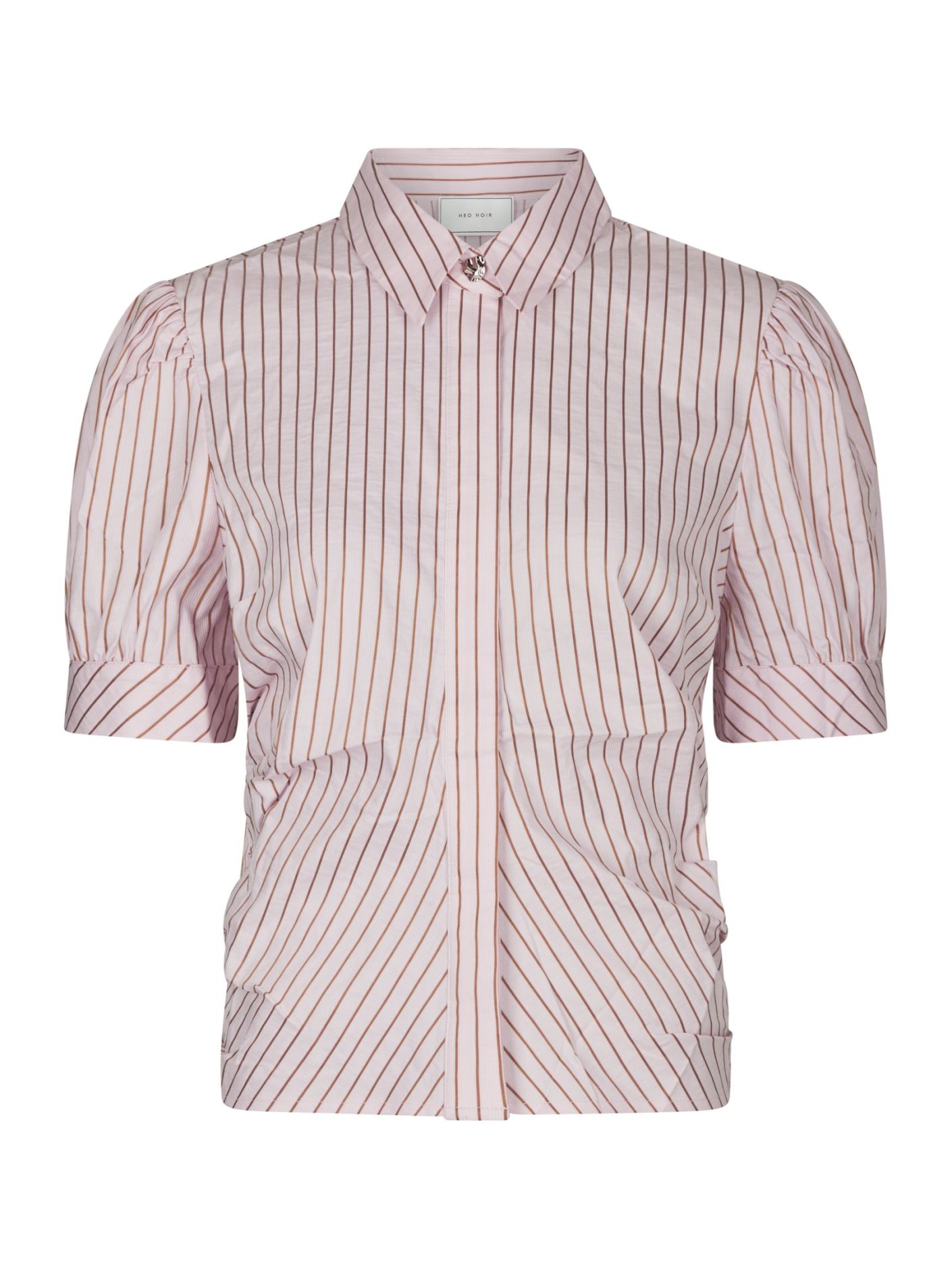Neo Noir Frannie Structure Stripe Shirt Light Pink - Bilde 2