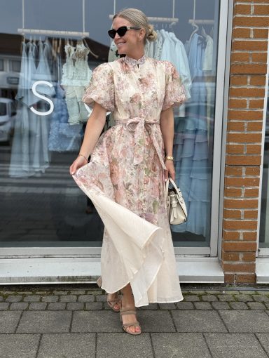 From Paris With Love Dress 10665 Ecru Med Perleknapper