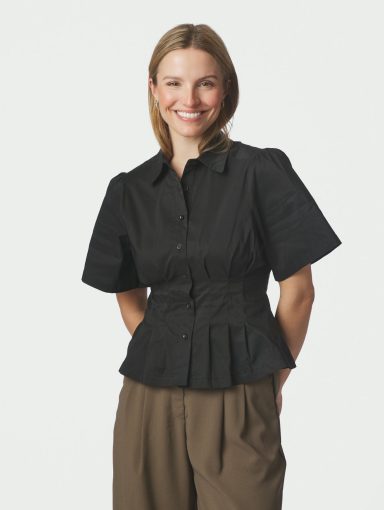 Neo Noir Balara Poplin Shirt Black