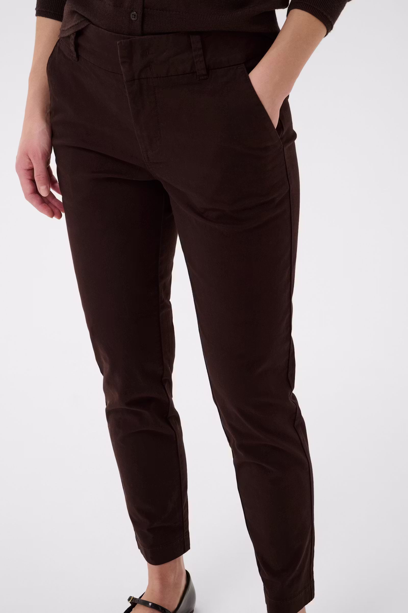 Part Two SoffysPW Fitted chino pants Mole - Bilde 3