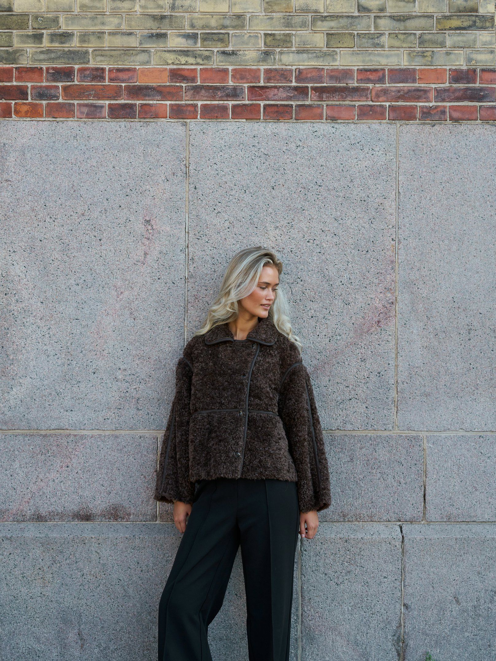 Neo Noir Castor Faux Fur Jacket Dark Brown - Bilde 2