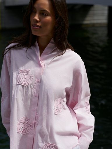 Neo Noir Dalma Dori Emb Shirt Light Pink
