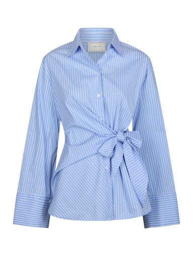 Neo Noir Helisa Stripe Shirt Light Blue