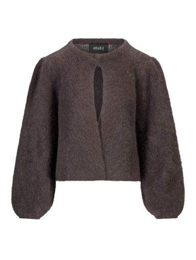 Ella & il Amelia Chunky Cardigan Dark Brown