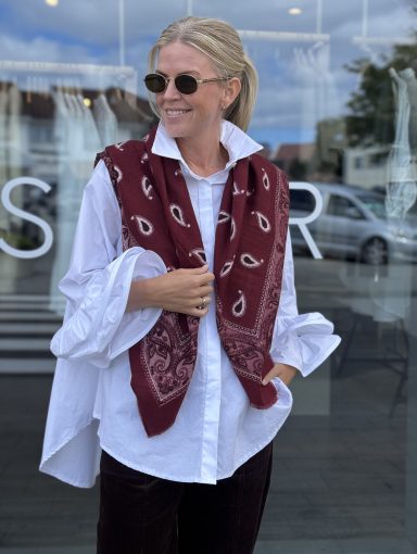 FPWL Paisley Scarf Burgundy E-68020