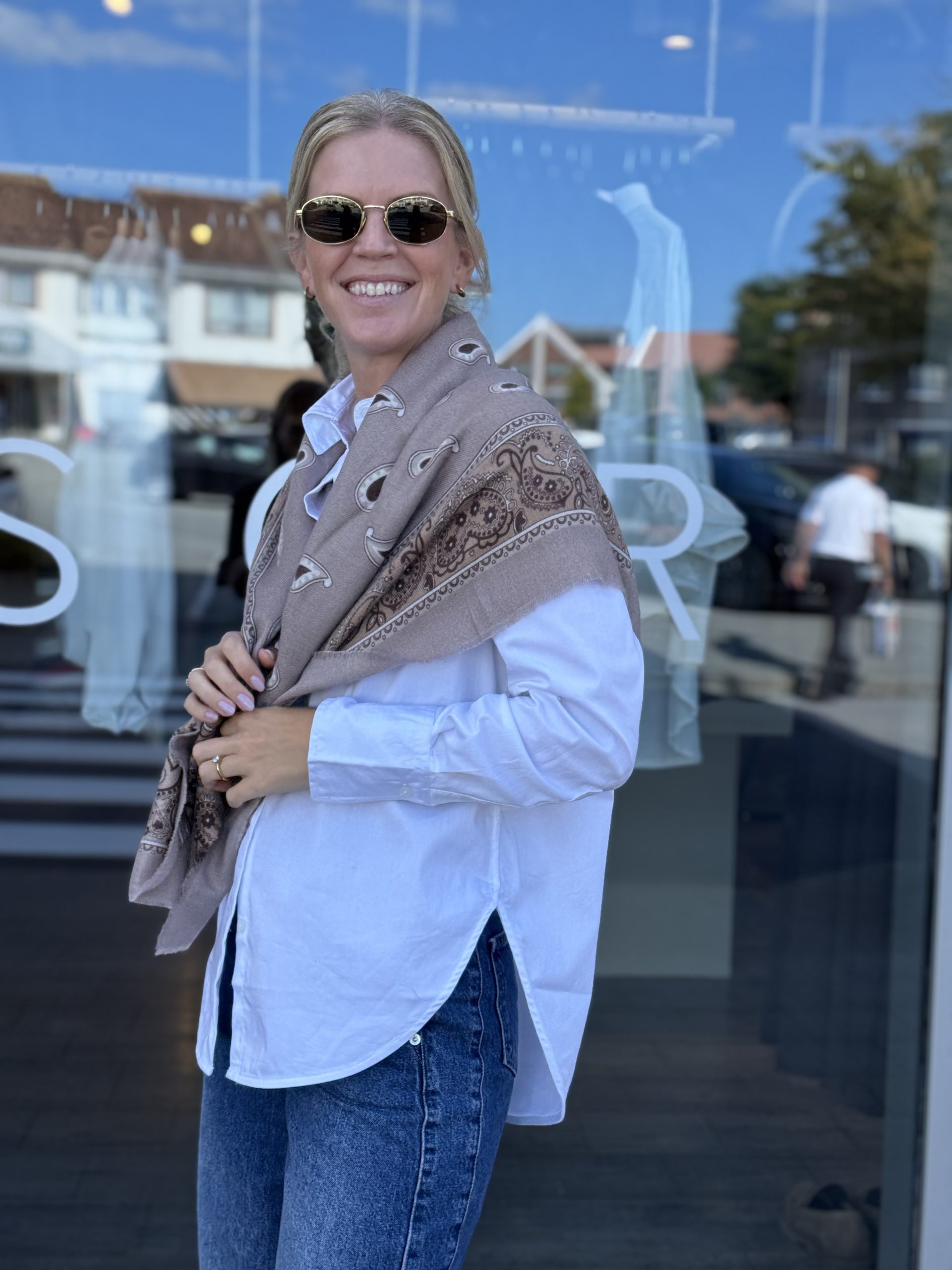 FPWL Paisley Scarf E-68020 Taupe - Bilde 3