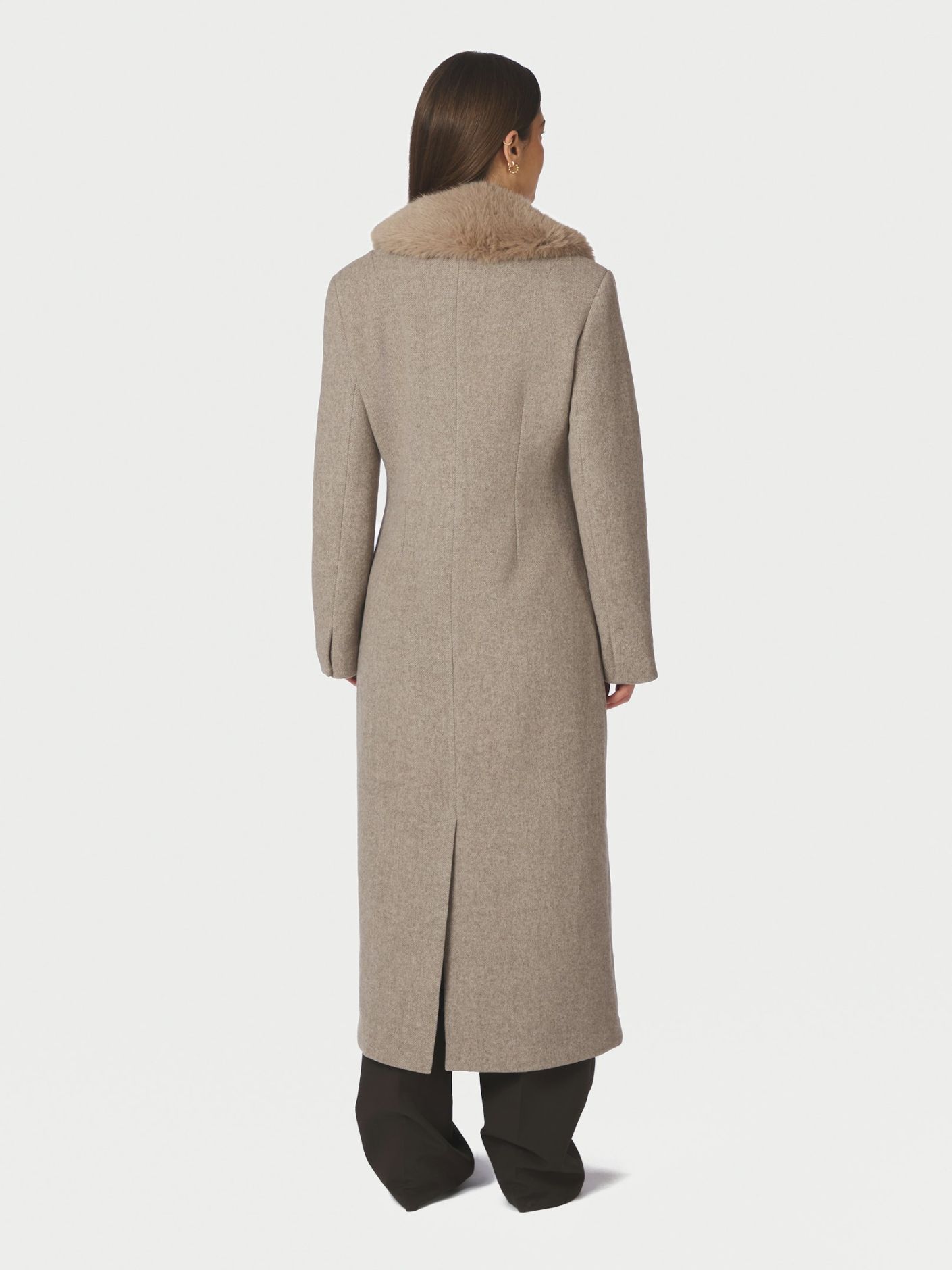 Neo Noir Corina Herringbone Twill Coat Beige Melange - Bilde 2