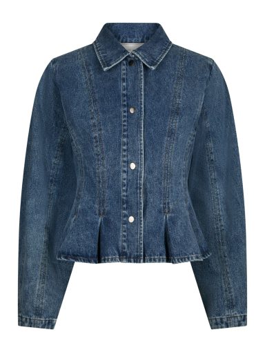 Neo Noir Rivora Denim Peplum Jacket