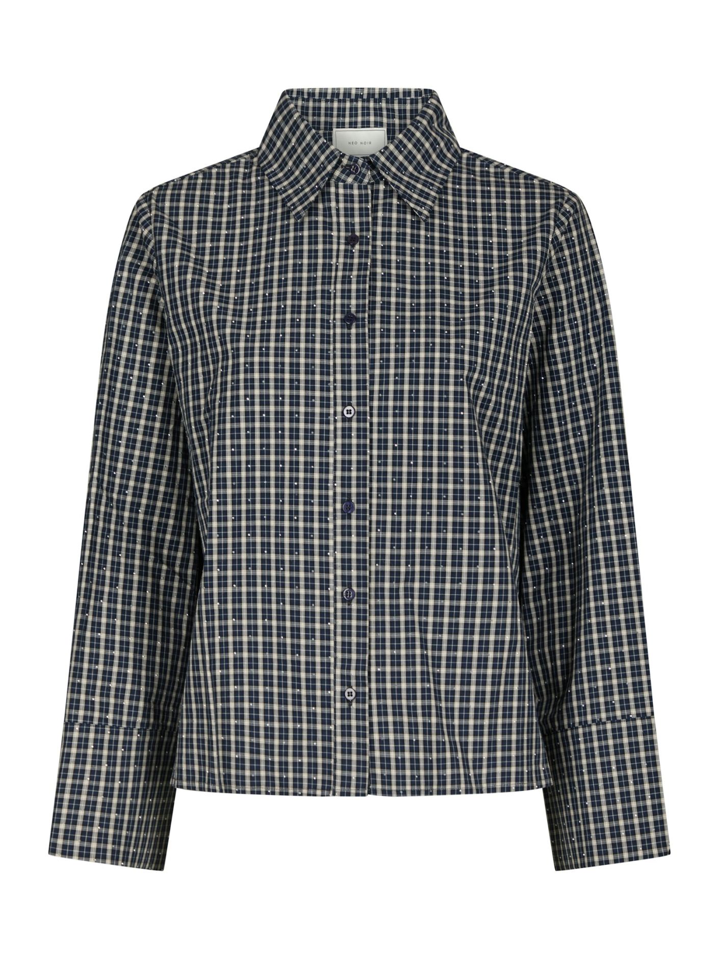Neo Noir Drew Check Bedaz Shirt Dark Blue - Bilde 5