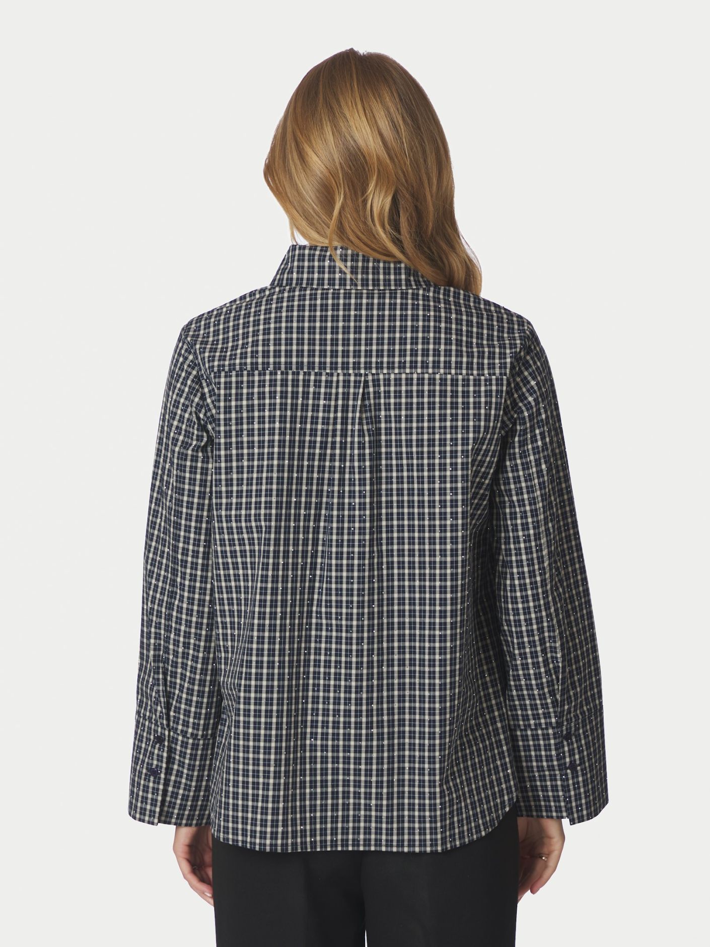 Neo Noir Drew Check Bedaz Shirt Dark Blue - Bilde 4