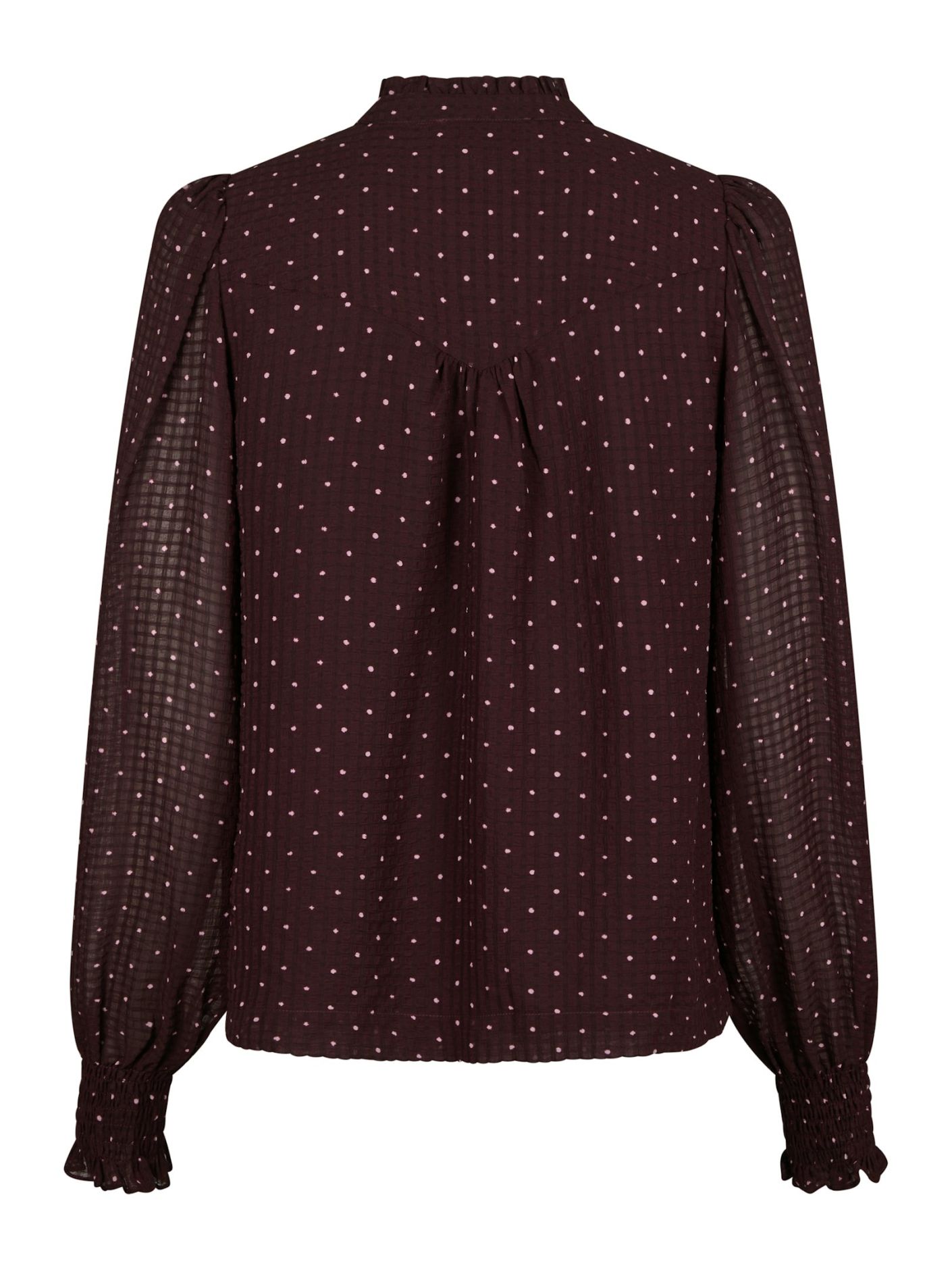 Neo Noir Astrida Dotted Blouse Burgundy - Bilde 4