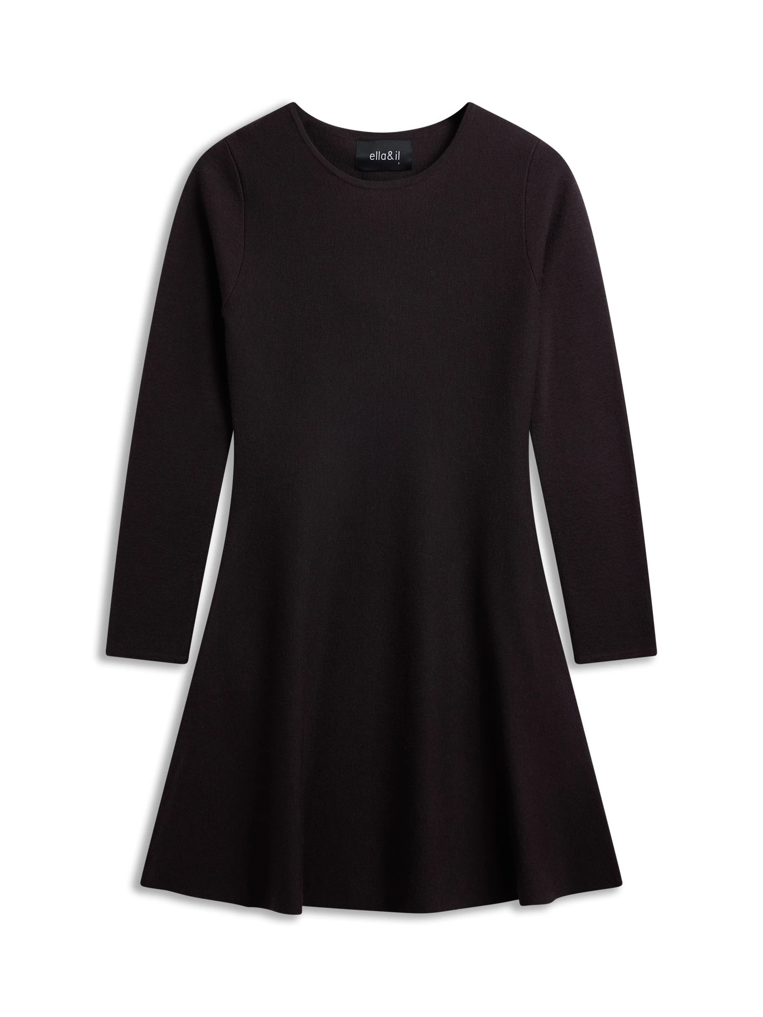 Ella & il Cecilie Merino Dress Dark Brown