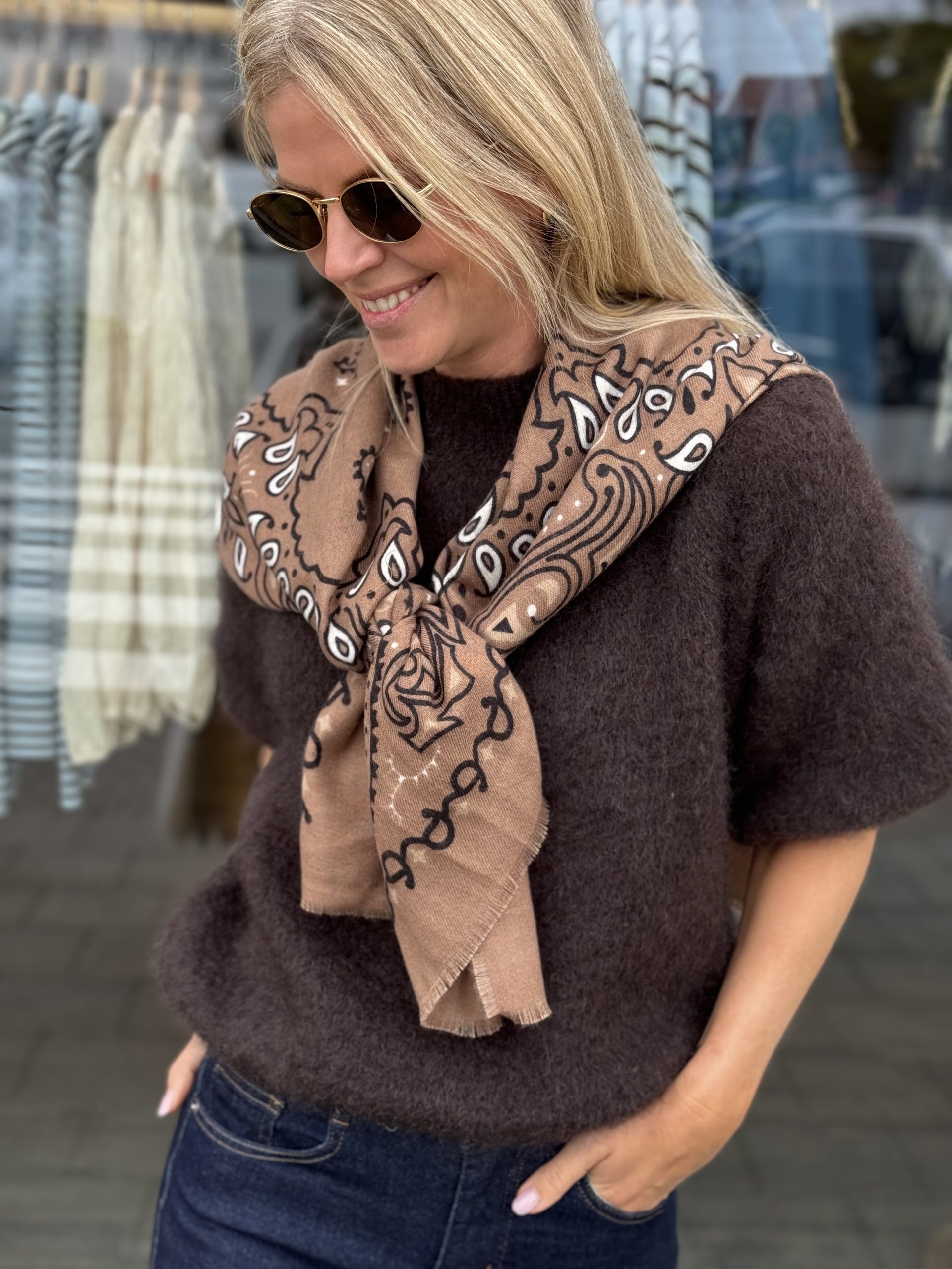 FPWL Scarf Paisley JY-02 Taupe