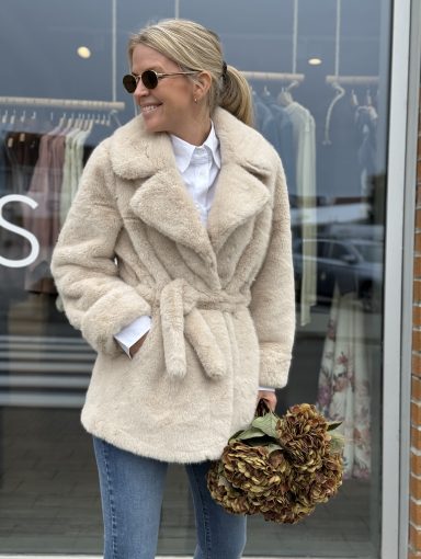 FPWL Jakke med Knytebelte Beige