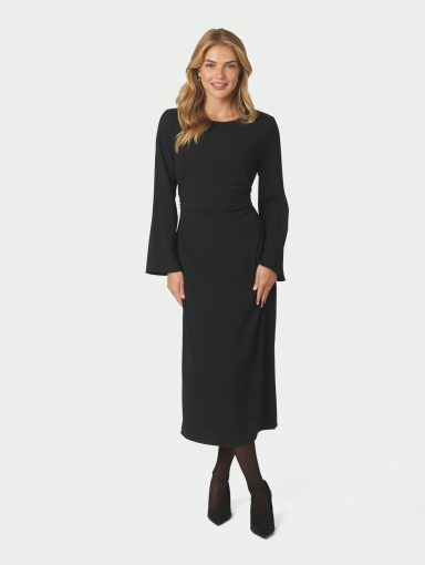 Neo Noir Emmely Drape Dress Black