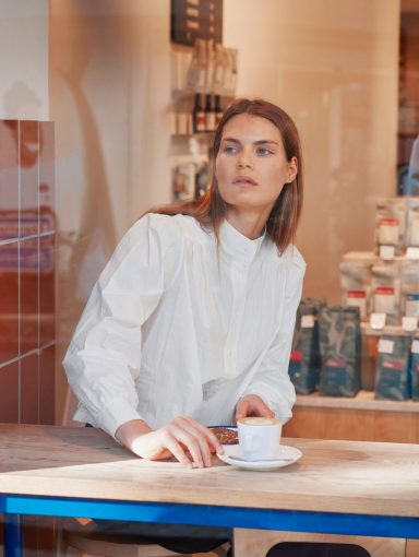 Neo Noir Melya Poplin Shirt White